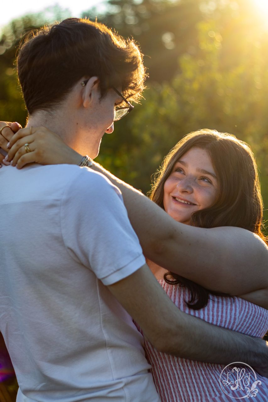 Couple in golden light